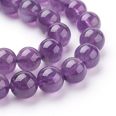 Natürlichen Amethyst Perlen Stränge&nbsp;G-G099-8mm-2-1