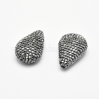 Handgemachte Fimo-Perlen Strass&nbsp;RB-L030-34A-1