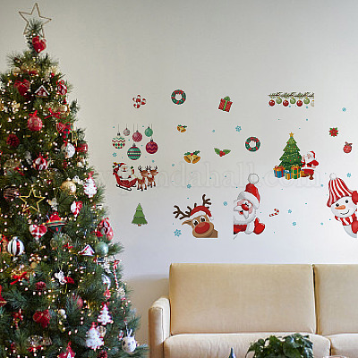 Weihnachten Fenster Aufkleber Santa Claus DIY Wandaufkleber für