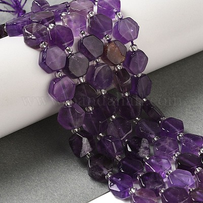 Natürlichen Amethyst Perlen Stränge&nbsp;G-P534-A13-01-1