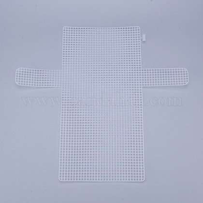 プラスチックメッシュキャンバスシート  刺繍用  アクリル毛糸クラフト  ニットとかぎ針編みのプロジェクト  ホワイト  36.5x40x0.15cm  穴：4x4mm DIY-M007-01-1