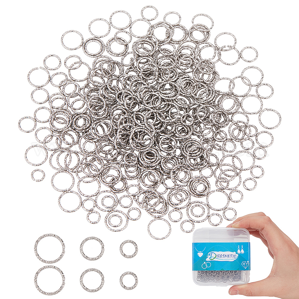 360 Pieza De 3 Estilos De Anillos De Salto Abiertos Retorcidos De Acero 360 Pieza De 3 Estilos De Anillos De Salto Abiertos Retorcidos De Acero