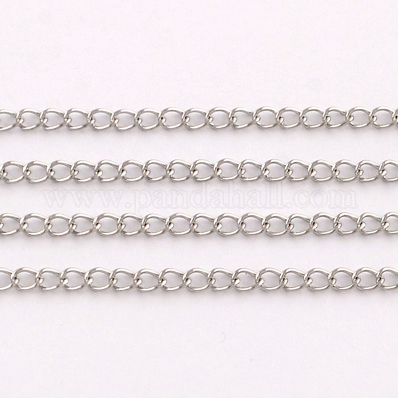 Wholesale Tarnish Resistant 304 Stainless Steel Curb Chains