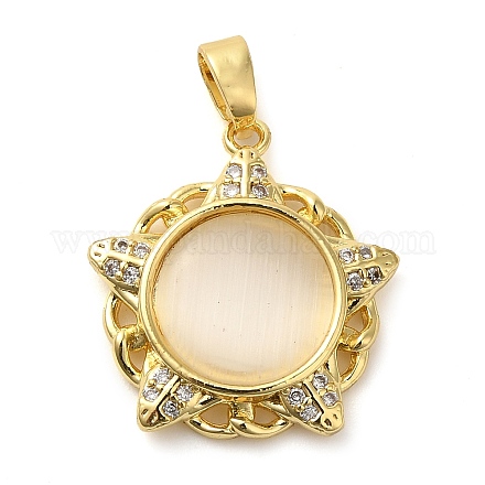 Кубические подвески из латуни с микропаве KK-M099-07G-1