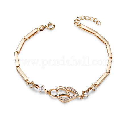 Shegrace charmant véritable bracelet plaqué or 18 carat JB229A-1