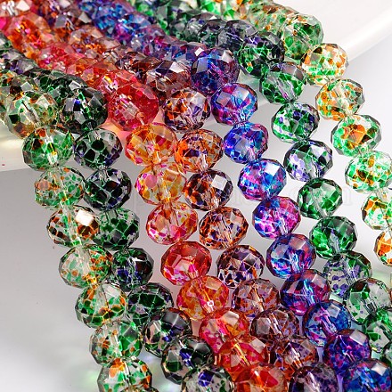 Chapelets de perles en verre peint DGLA-R032-10mm-M-1
