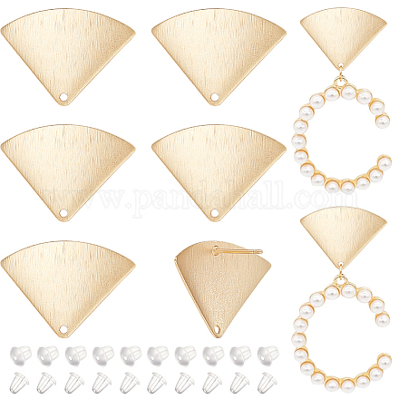 BENECREAT 10Pcs Brass Stud Earrings KK-BC0011-54-1