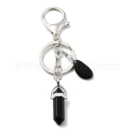 Natural Obsidian Keychain KEYC-M022-05I-1