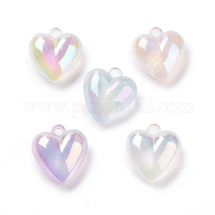 Placage uv perles acryliques transparentes lumineuses OACR-C001-05-1