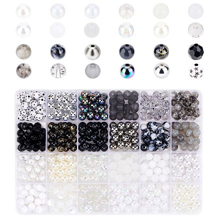 Pandahall elite 576pcs 24 perles rondes de style kit de fabrication de bijoux DIY-PH0008-07-1