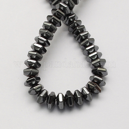 Chapelets de perles en hématite synthétique sans magnétiques X-G-Q906-5mm-1