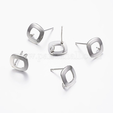 Accessoires de puces d'oreilles en 304 acier inoxydable STAS-I071-15P-1