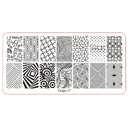 Set di piastre per timbri per modelli di nail art in acciaio inossidabile MRMJ-S048-103-1