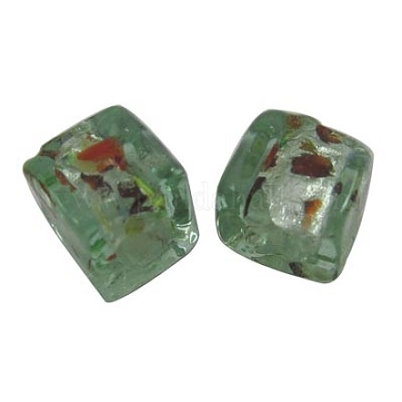 Argento fatti a mano perle di vetro foglio di cubo FOIL-12x12-11A-1