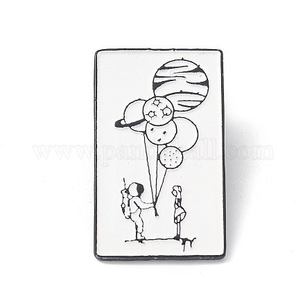 Pin de esmalte de tarjeta de tarot rectangular JEWB-P015-B02-1