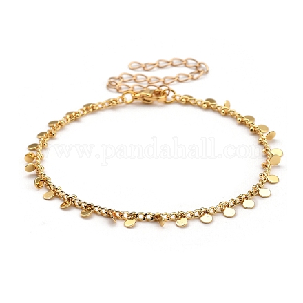 Brass Curb Chain Bracelets X-BJEW-JB05363-1