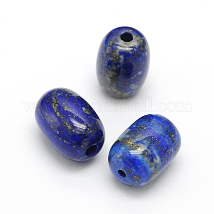 Natural Lapis Lazuli Barrel Beads G-O084-D-04-1