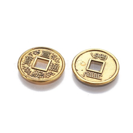 Perles de pièces de monnaie en alliage feng shui PALLOY-E534-20AG-1