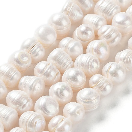 Brins de perles de culture d'eau douce naturelles PEAR-E019-06-1