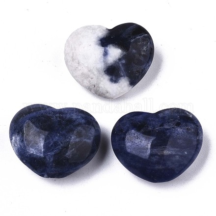 Natural Sodalite Heart Love Stone G-N0326-56B-1