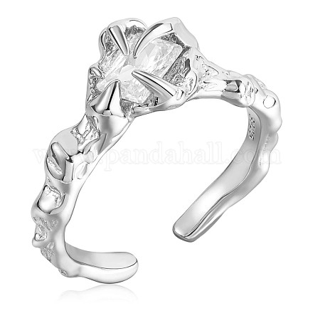 925 Sterling Silver Claw Open Cuff Ring JR892A-1