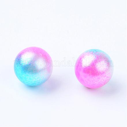 Perles acryliques de perles d'imitation OACR-S013-8mm-01-1