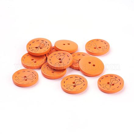 2-Hole Wooden Buttons BUTT-A028-44L-07-1