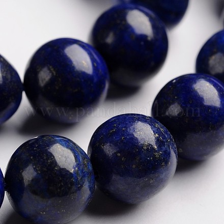 Round Natural Lapis Lazuli Gemstone Bead Strands G-J333-05-12mm-1
