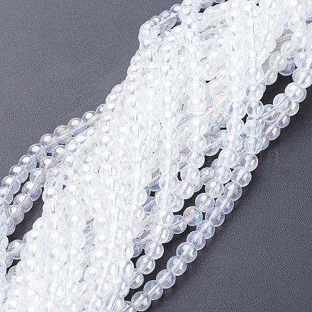 Chapelets de perles en verre GR4mm01Y-AB-1