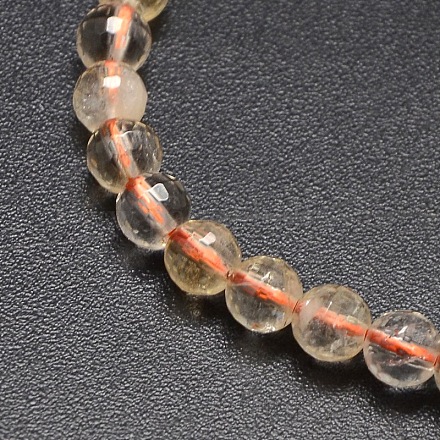 Natural Citrine Round Beads Strands G-L168-31-1