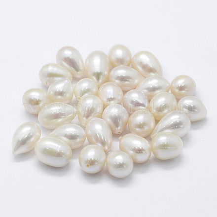 Perlas naturales abalorios de agua dulce cultivadas PEAR-P056-026-1