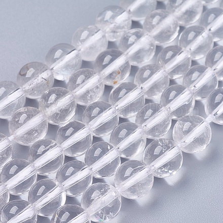 Chapelets de perles en cristal de quartz naturel X-G-R193-05-6mm-1