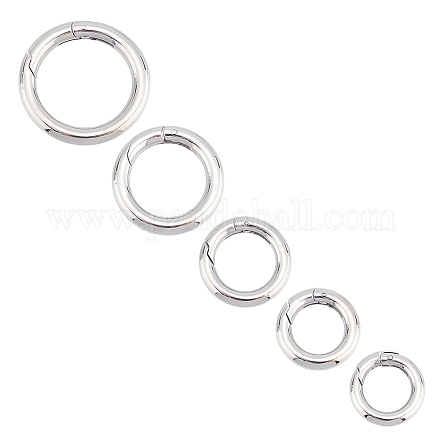 Unicraftale 5 pièces 5 styles 304 anneaux de porte à ressort en acier inoxydable STAS-UN0040-95-1