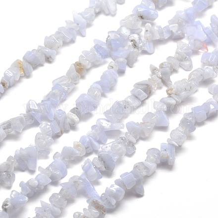 Pourpres brins de perles naturelles de puces agate G-M205-50-1