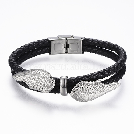 Leather Cord Multi-strand Bracelets BJEW-F288-26P-1