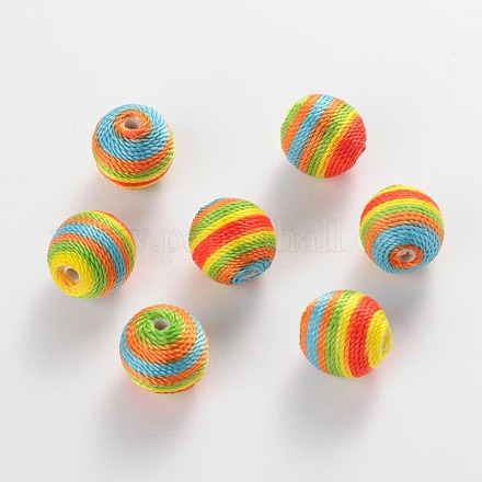 Handmade Wax Cord Woven Beads CR055Y-1-1