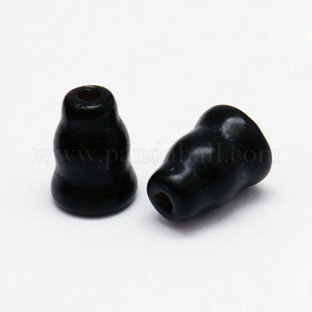 Buddhist Jewelry Synthetic Black Agate Gourd Beads G-N0013-06-1
