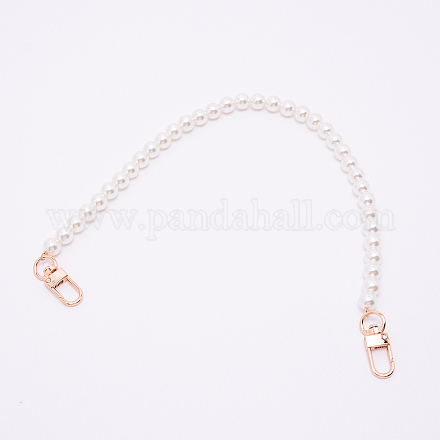 Poignées de sac de perles rondes en acrylique blanc FIND-TAC0006-22A-01-1