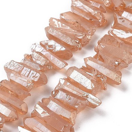 Natural Quartz Crystal Points Beads Strands G-K181-B26-1