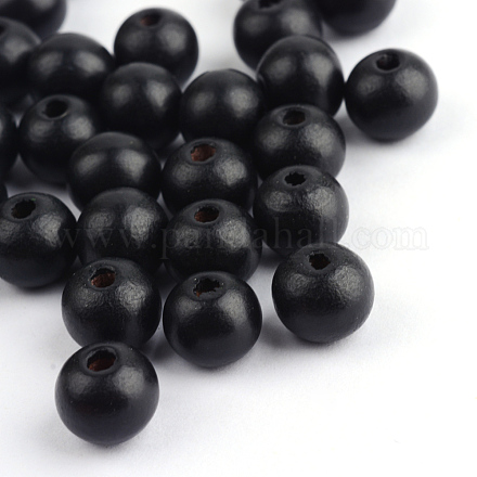 Dyed Natural Wood Beads WOOD-S662-7x8mm-06-1