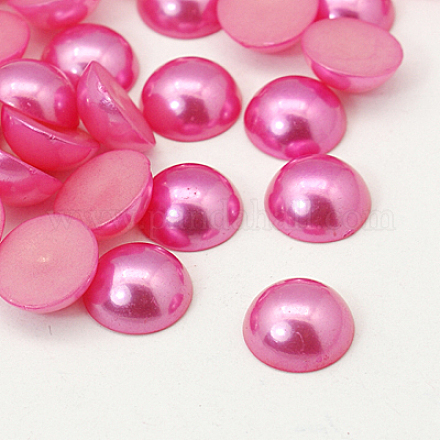 Half Round Domed Imitated Pearl Acrylic Cabochons OACR-H001-3N-1