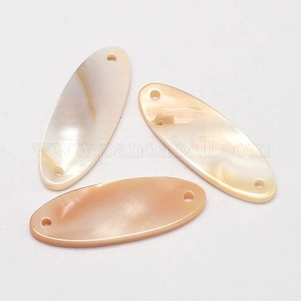Rice Natural Freshwater Shell Links Connectors SHEL-O003-02A-1