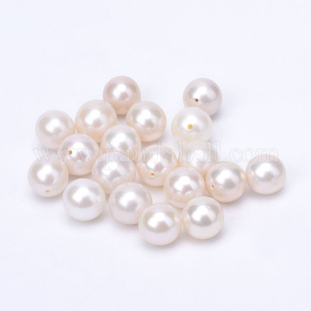 Perlas naturales cultivadas de agua dulce cuentas medio perforadas PEAR-R063-48-1