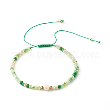 Bracelets de perles tressées en fil de nylon BJEW-JB06449-01-1