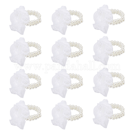 Bracelets extensibles en plastique imitation perle FIND-NB0001-23-1