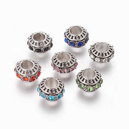 Perles européennes en alliage de style tibétain PALLOY-F224-16AS-1