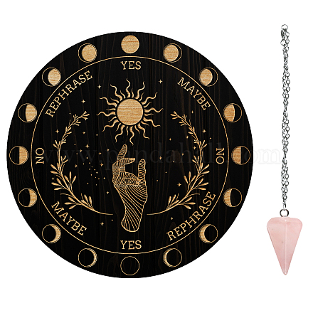 AHANDMAKER Magic Hand Sun Pendulum Board AJEW-GA0004-66E-1