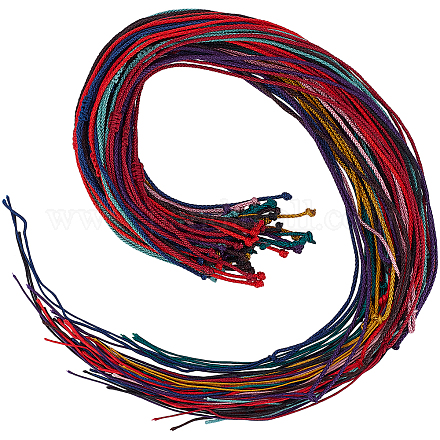 Gorgecraft 40pcs 10 colores fabricación de collar de cordón de poliamida AJEW-GF0003-96-1