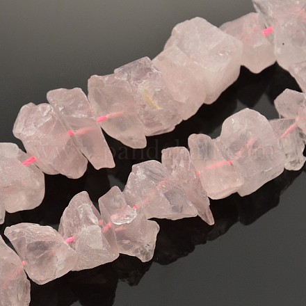 Naturel rose de pépites de quartz perlent brins G-A139-B10-1