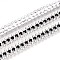 Iron Rhinestone Cup Chains, with Spool, Silver, Black, 8.5x3mm, about 14.99 Feet(4.57m)/Roll